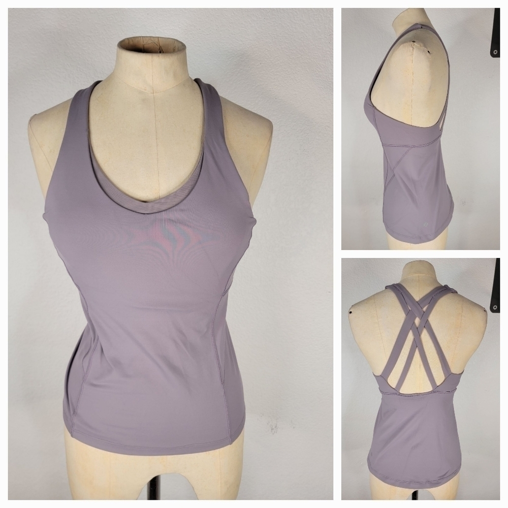 Lululemon Sz 2 Stash N Run Tank Lavender W1BCOS